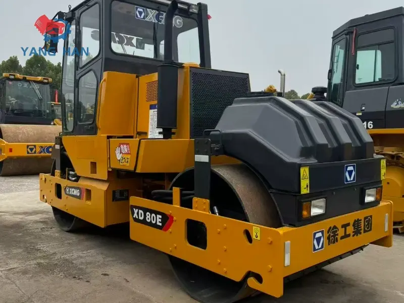 Good Condition Durable Used XCMG 80 Road Roller Engineering Machinery Global Supply