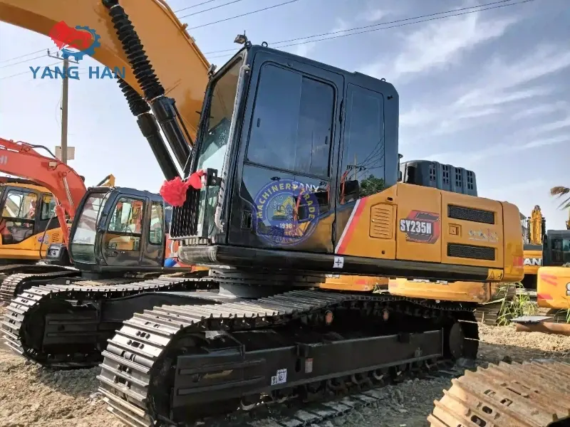 Powerful Durable Used Sany SY235H Heavy Hydraulic Excavator Mining Equipment